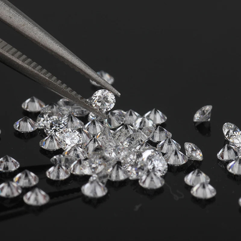 

Round Brilliant Cut 0.8mm - 2.0mm DEF Color VS Clarity Good Polished HPHT CVD Diamond Loose Gemstone Lab Grown Diamond