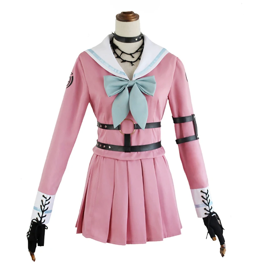 

Iruma Miu Costume cosplay party anime dress cosplay TV movie costumes Danganronpa pink cos Dress
