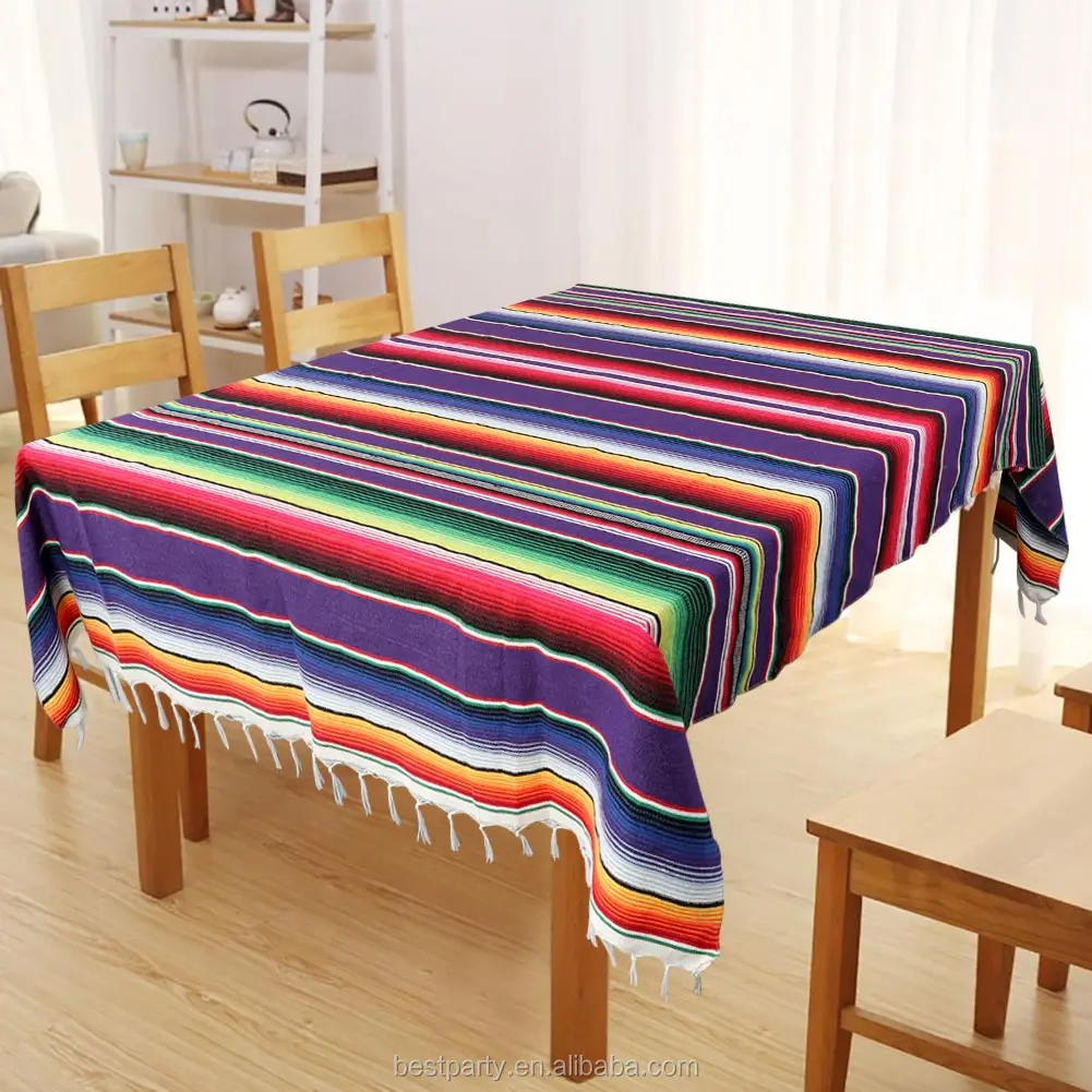 Ourwarm Mexican Party Supplies 150x215cm Serape Cotton Mexican