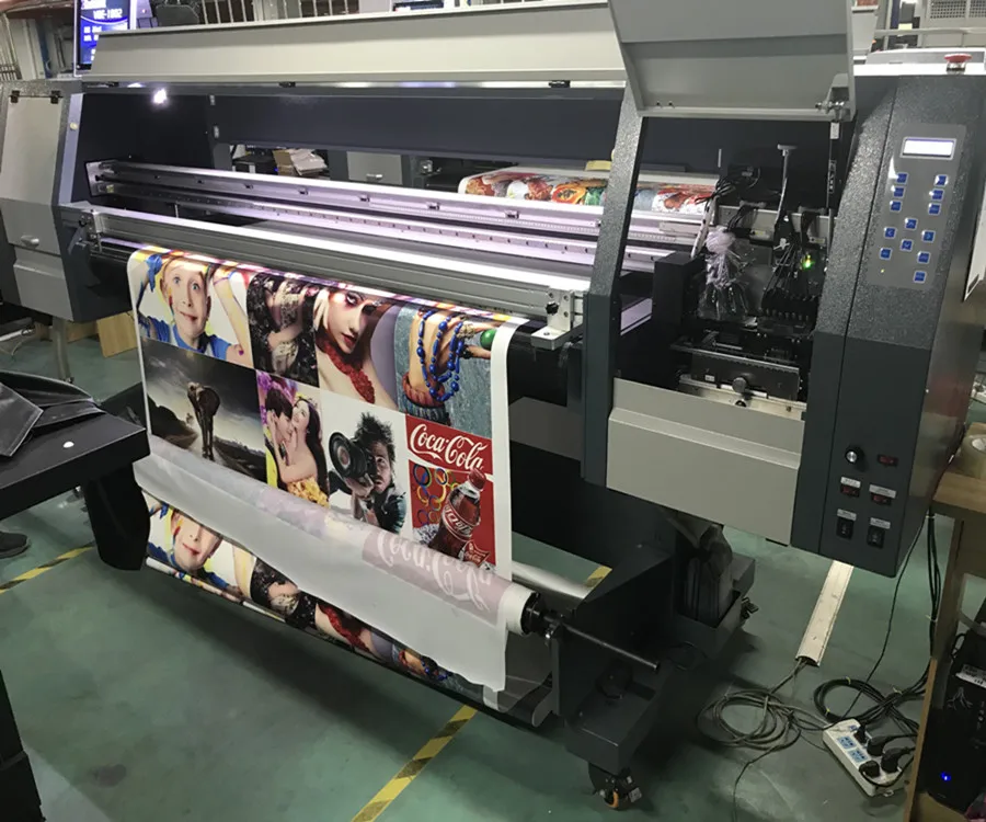 1.8m Uv Hybrid Printer 4 Xp600 Heads Fast Speed Cmyk-w Color Roll And ...