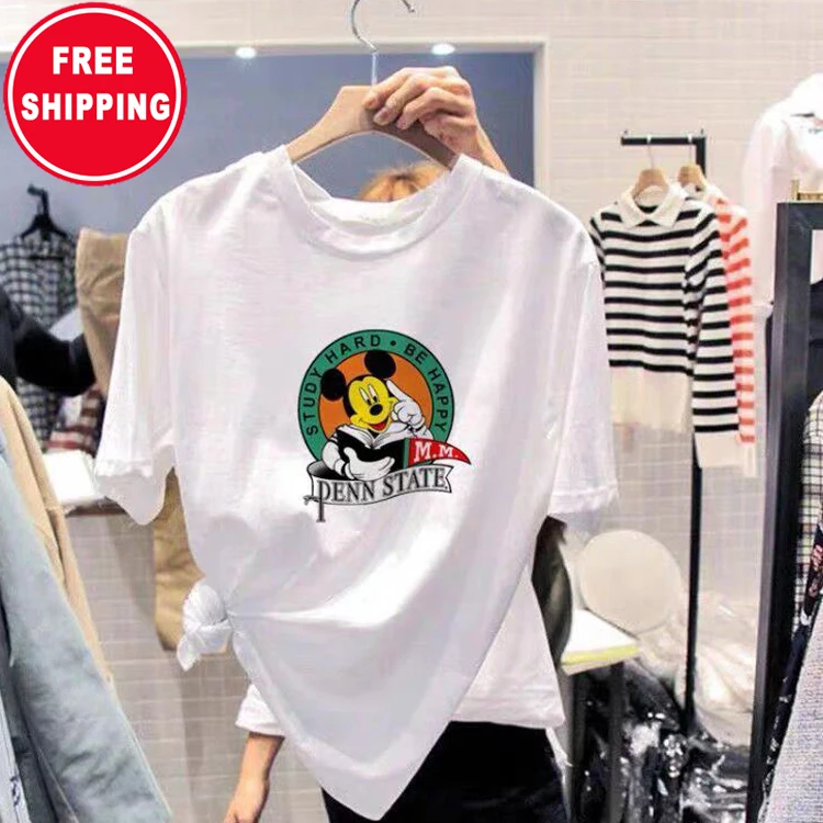 

Free Shipping Mouse t-Shirt Fashion Summer New Short Sleeved Mickey Shirt Round Neck Mickey & Minnie Cartoon Tshirt, Leopard, snake, camouflage, a1, a2, a3, a4