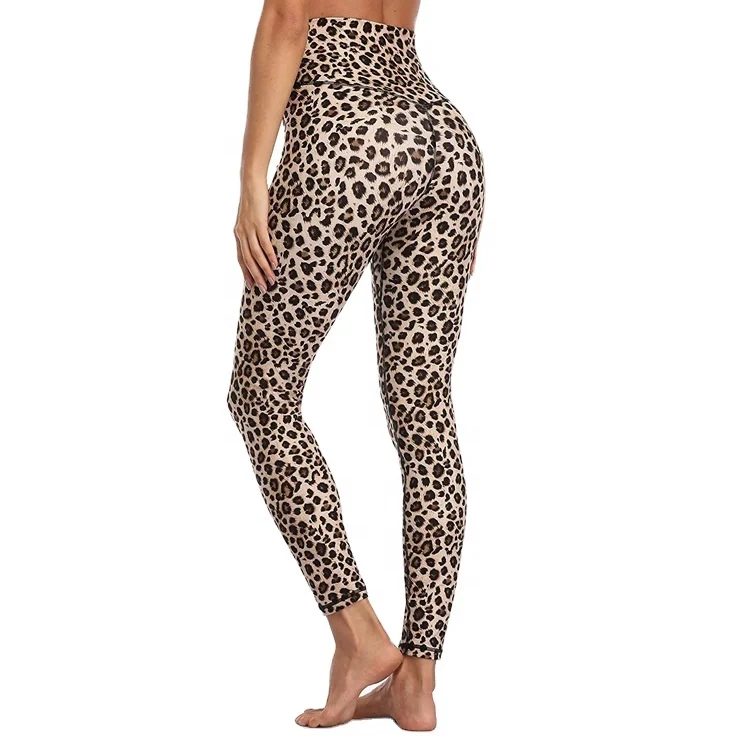 

High Quality Splicing High Waist Gym Workout Tight Pants Hip Lift Print Stretch Yoga Pants Leggings