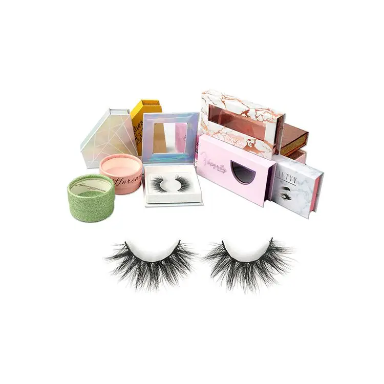 

Wholesale 3d Real Mink Lashes 100% Handmade Private Label Mink Eyelashes Vendor With Eyelash Packaging Box, Natural black or colorful