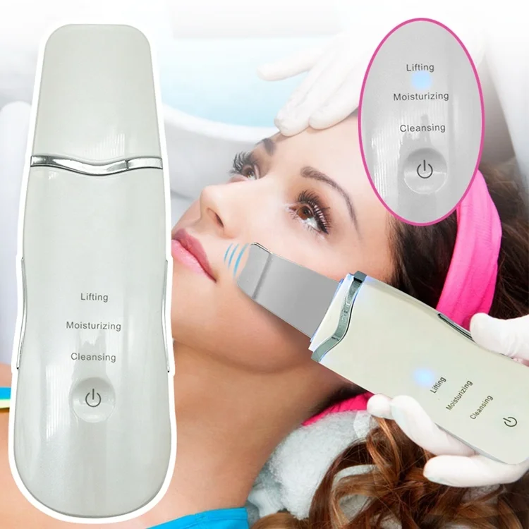 

Rechargeable Skin Care Device Professional Ultrasonic Facial Skin Scrubber