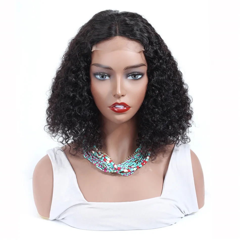 Cheap Kinky Curly Brazilian Virgin Natural Human Hair Wigs Short Bob Lace Frotal Wig Human Hair Lace Front Wigs for Black Women