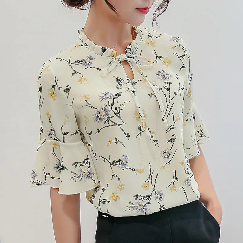 

Fashion Elegant Blouse Puff Long Sleeve Shirts For Women's Blouses