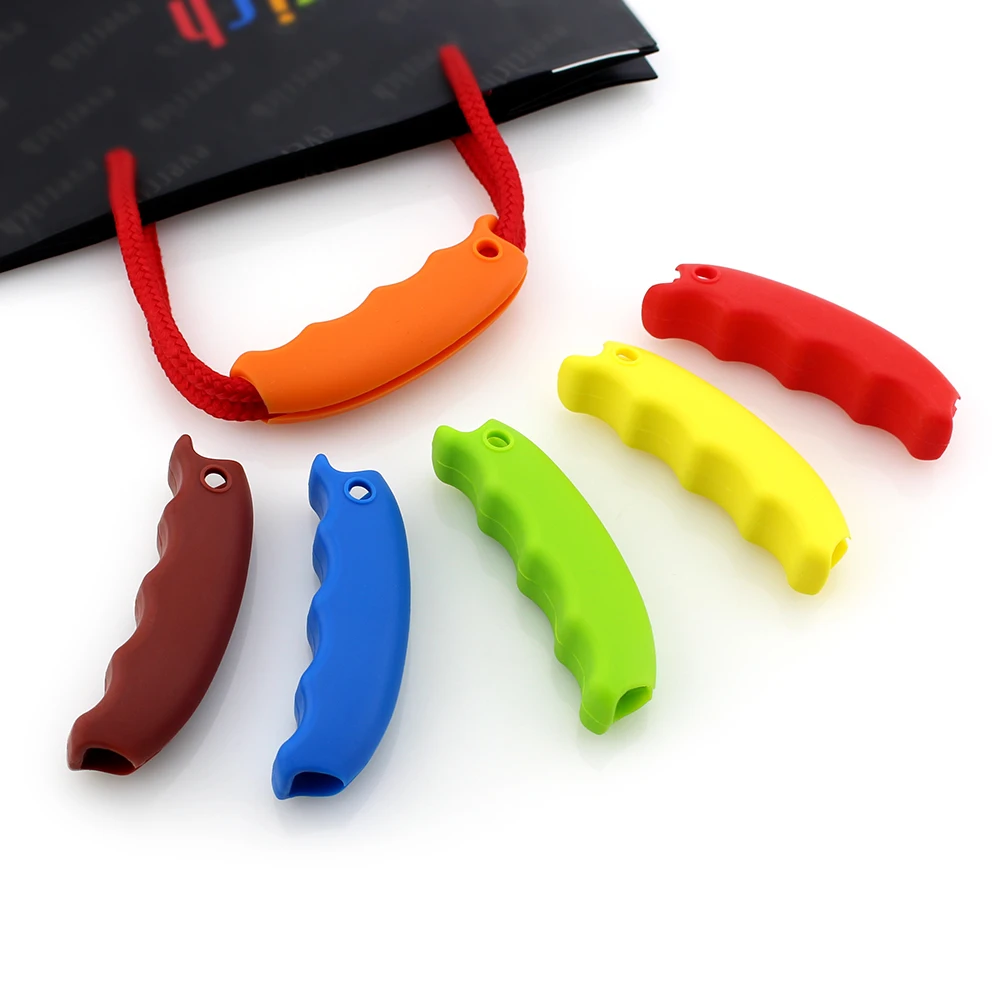 

Silicone Rubber Grocery Shopping Bag Carrier Holder Handle Grip Handles For Bags, Stock color or customize pantone color grocery bag easy carrier handle