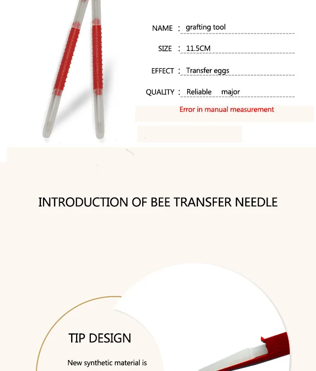 10Pcs Grafting Tools Transfer Of Queen Bee Eggs Beekeeping Tool Transform Pen 