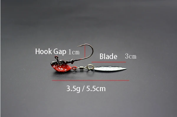 MJH01030 6g 10g 12g 14g Pro-Select Belly Blade Jig Head willow blade Freshwater bass jigheads