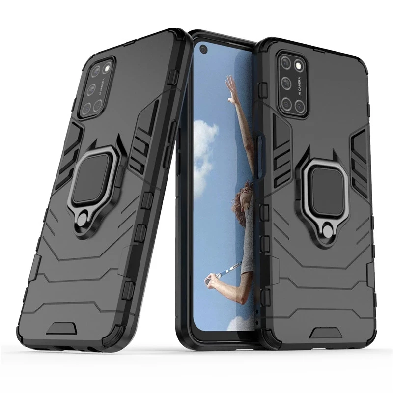

Shockproof Bumper For OPPO A52 Case For OPPO A53 A33 32 A72 Realme X7 7 Pro C11 C12 C15 Silicone Armor PC Protective Phone Cover, As picture shows