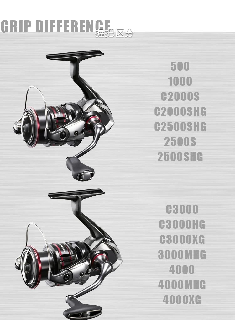 20 Shimano VANFORD Spinning Fishing Reel 500 C2000HG 2500S C3000 C3000XG 4000XG 