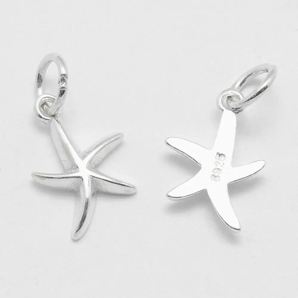 

PandaHall Starfish Carved 925 Sterling Silver Pendants