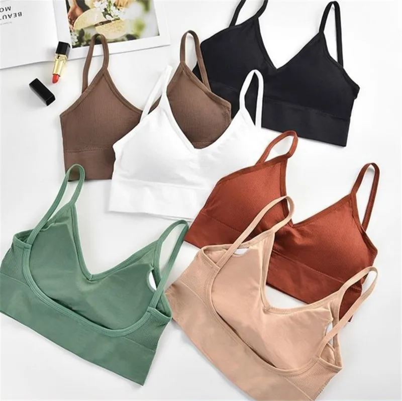 

wholesale Brassiere pad  size U Back Tube Top Wrapped Chest Girl Lady Vest Seamless Bra Tube Top, 5 colors