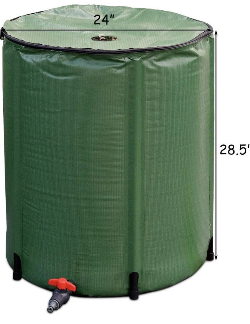 50 Gallon Foldable Rain Barrel,Flexible Collapsible Foldable 50l Rain ...