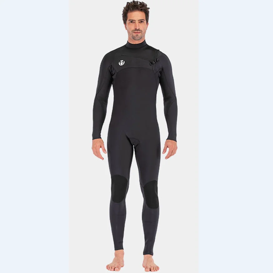 Taped GBS 3/2 4/3mm Ultra Stretch Diving Surfing Wesuits Chest Horizontal Zipper Limestone Warm Lining