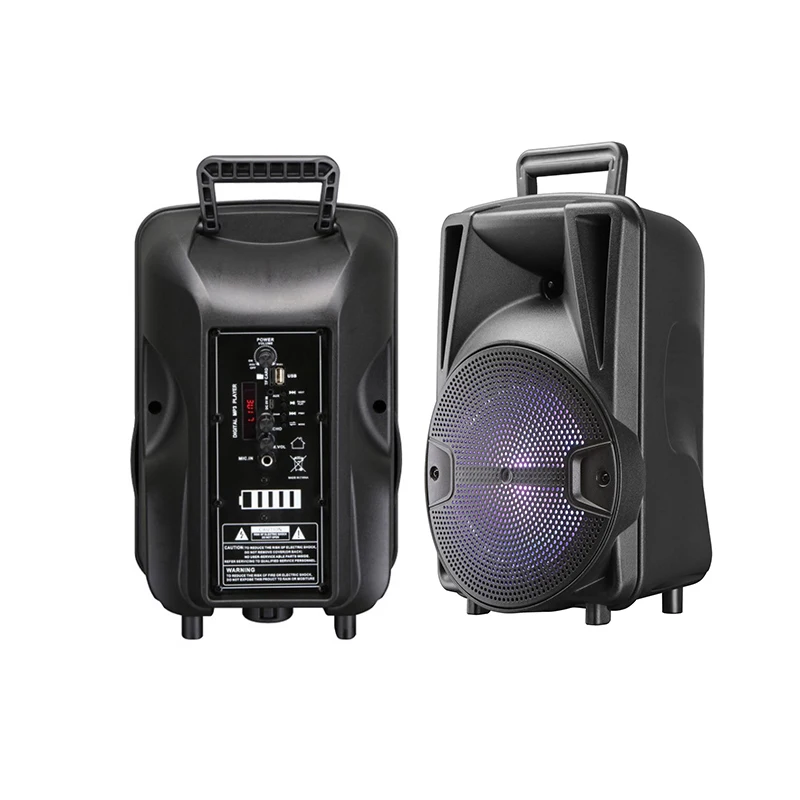 

Portable Speaker with Trolley and Battery for Outdoor Party Speaker Wireless Speaker, Black