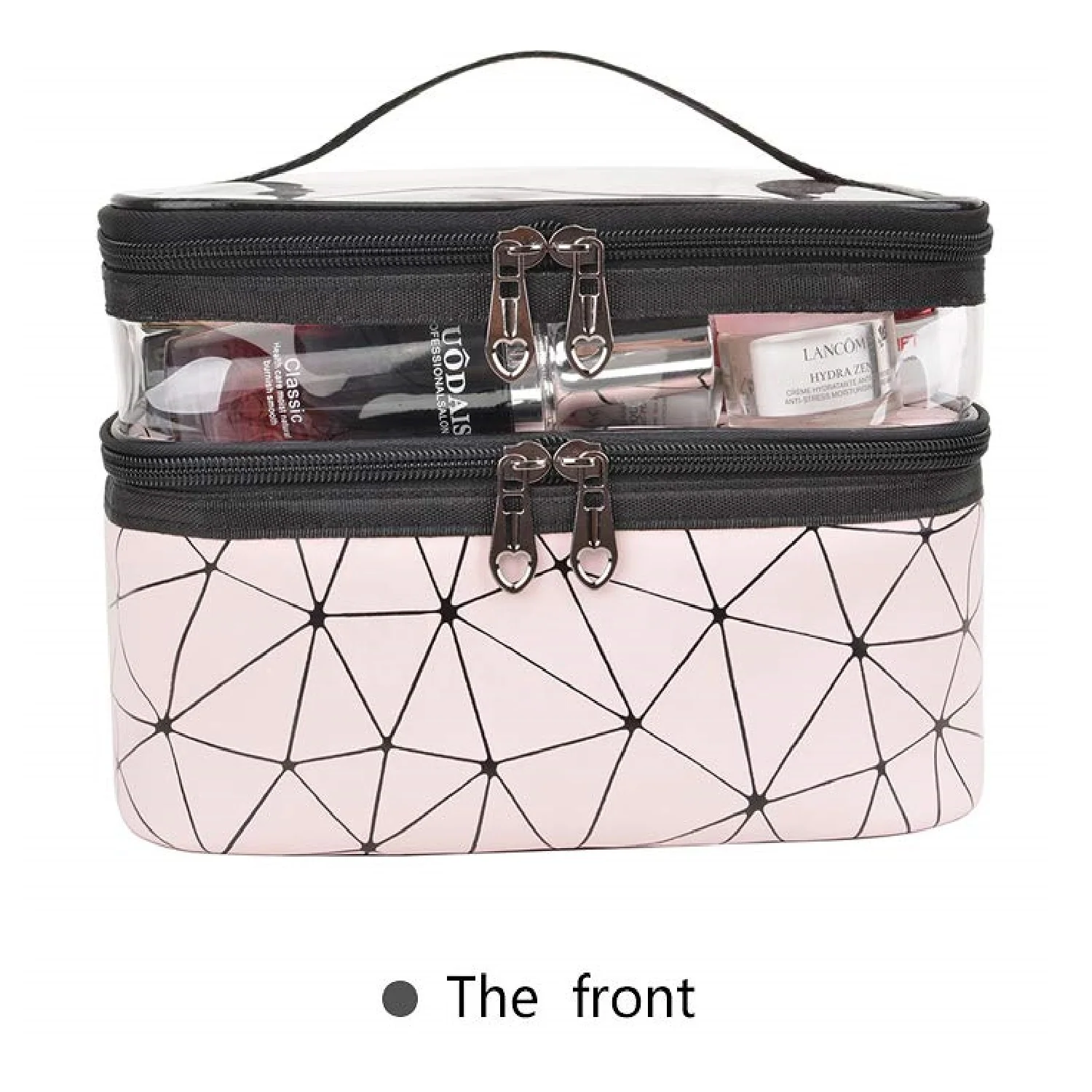 

Clutch Bag Zipper Cosmetic Stripes Pouch Makeup Bags For Women Full Color With White Gold Mesh Luxury Loccitan Digital Printed, Colors