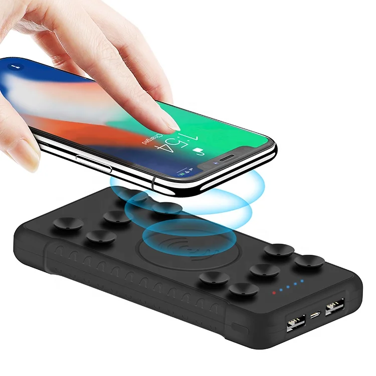 

OEM 10000mah Suction cup power bank wireless charger 5W