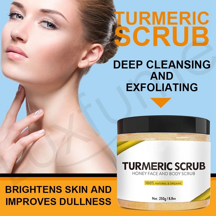 

Turmeric Yellow Sea Salt 8 OZ Body Scrub Exfoliating Face Hand Lip Foot & Body