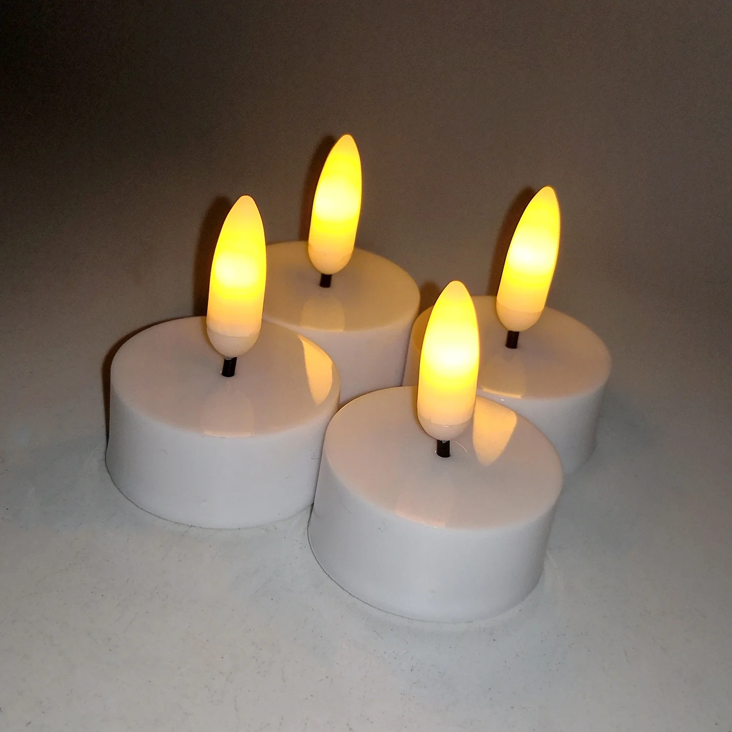 Led Bullet Flame Flickering Tea Light Small Timer Votive Tea Light