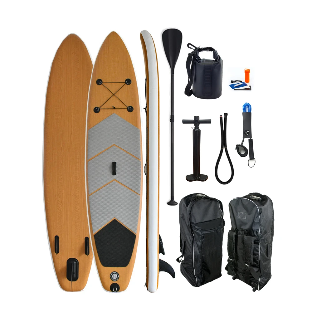 

2019 Popular Design Bamboo Inflatable SUP Stand Up Paddle Board