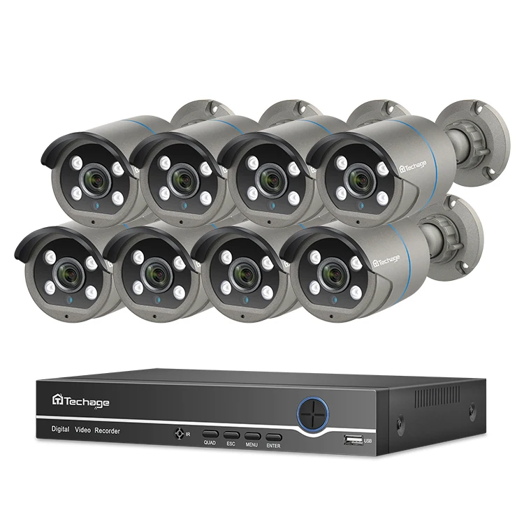 

HD Full Color Night Vision 3MP POE Camera Set Face Detection CCTV Camera Outdoor 8 Channel Poe Camera Kit