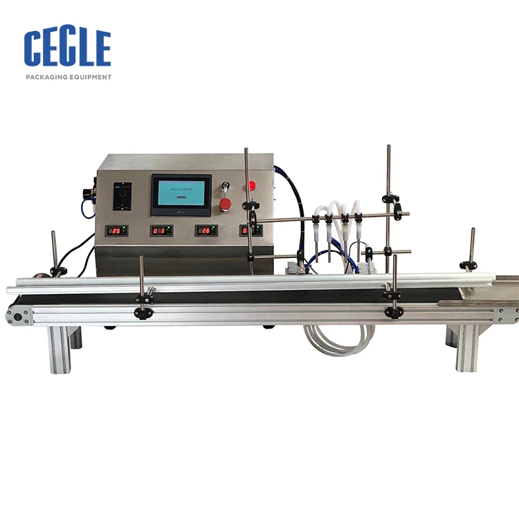

5-5000ml 4 Nozzles Automatic Liquid Perfume Water Essential Oil Liquid Filling Machine