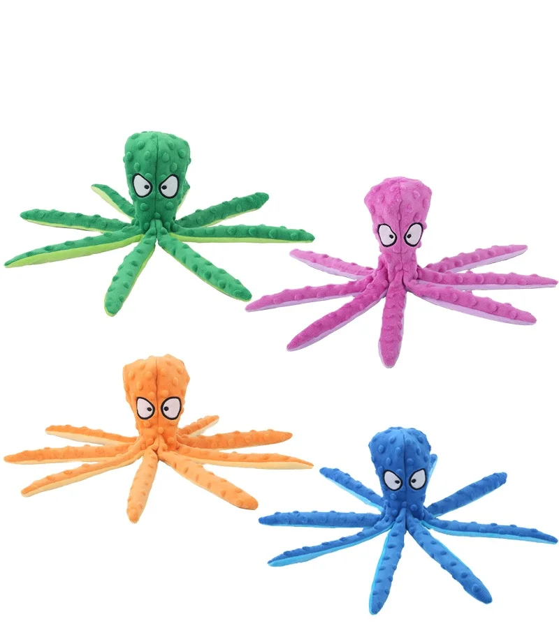 

Pet Flush Toy New Designed Plush Octopus Dog Toys Bite-resistant Squeak Chew Puppy Training Outdoor Soft Pet Accessories