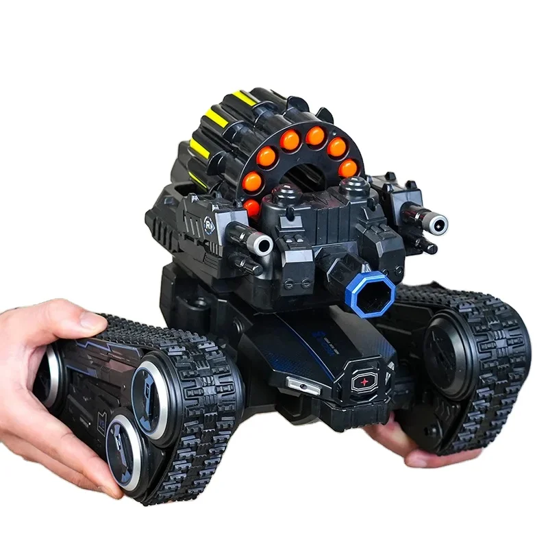

Christmas gift Tank Remote Control Car Can Launch Battle Mech Crawler Water Bomb off-Road Rock Crawler Children's Toy Boy