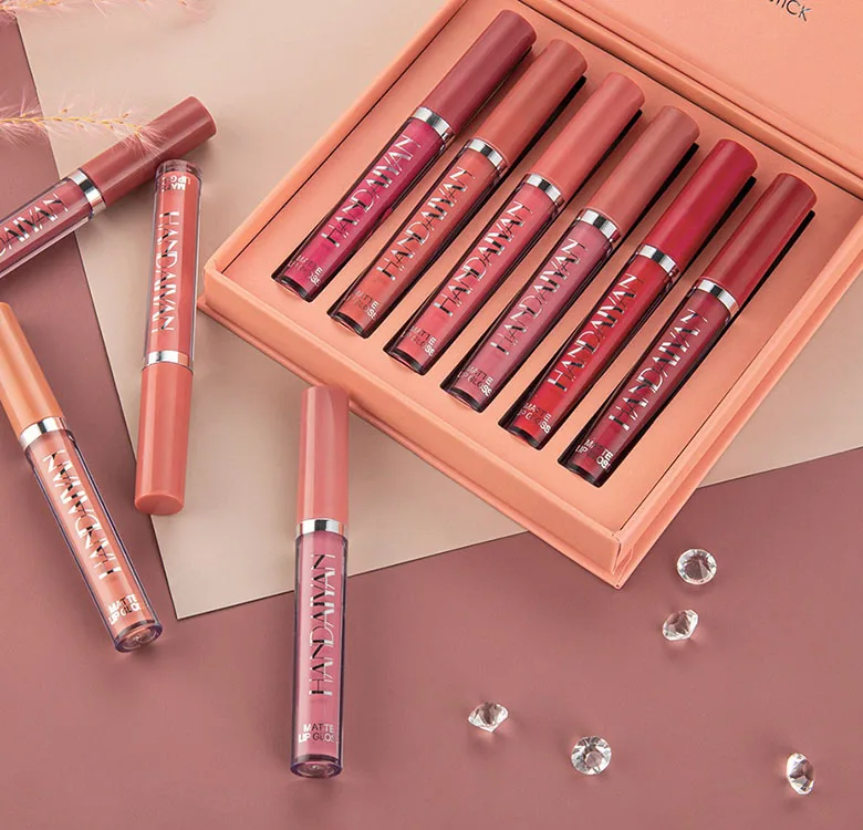 

New waterproof vegan custom logo matte lipstick Private label liquid lipstick set