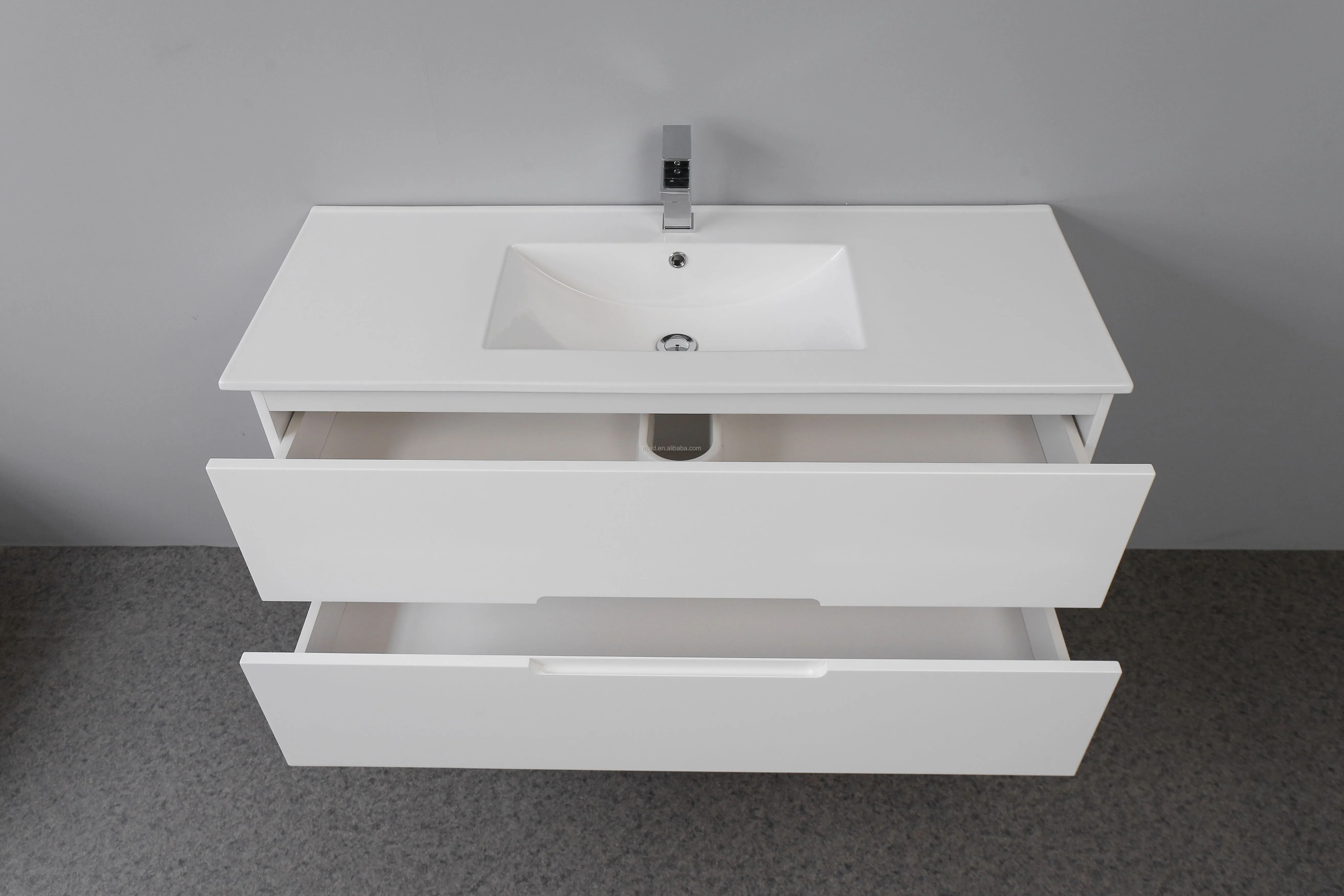 Modern design rectangular basin ceramic thin edge cabinet basin