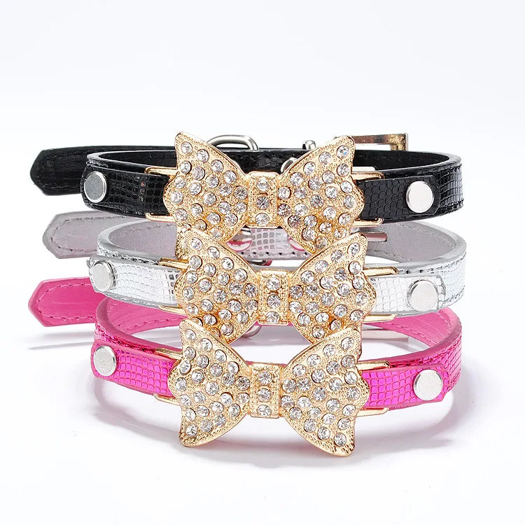 

Fashion Bow Ties Bling Bling Best Collars Dogs, 7 colors for available