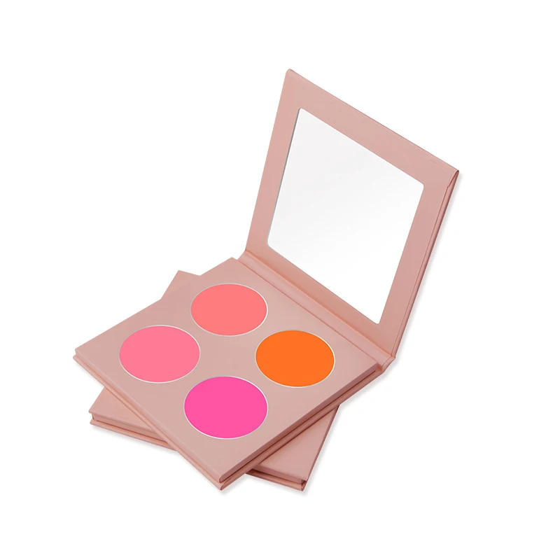 

OEM Custom 4 Color Blush Palette Packaging Private Label Makeup Cardboard Palette