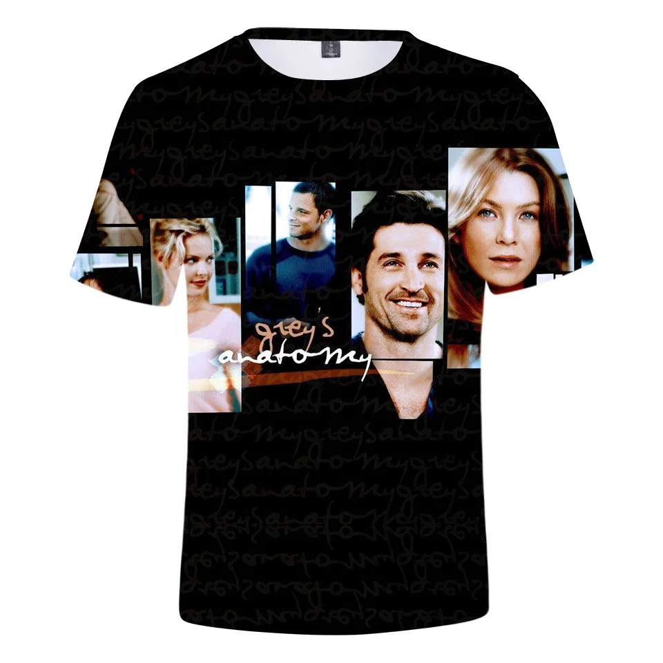 

2021 new design hot greys anatomy t shirt wholesale printed TV series grey's anatomy t shirt factory from China