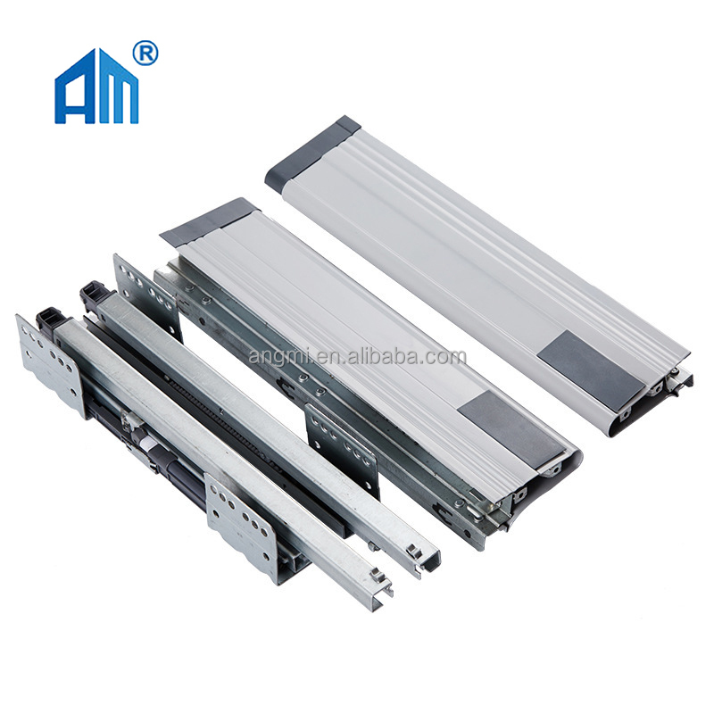 

Furniture Hardware Soft Close Tandem Box Drawer Slide slim tandem box slider