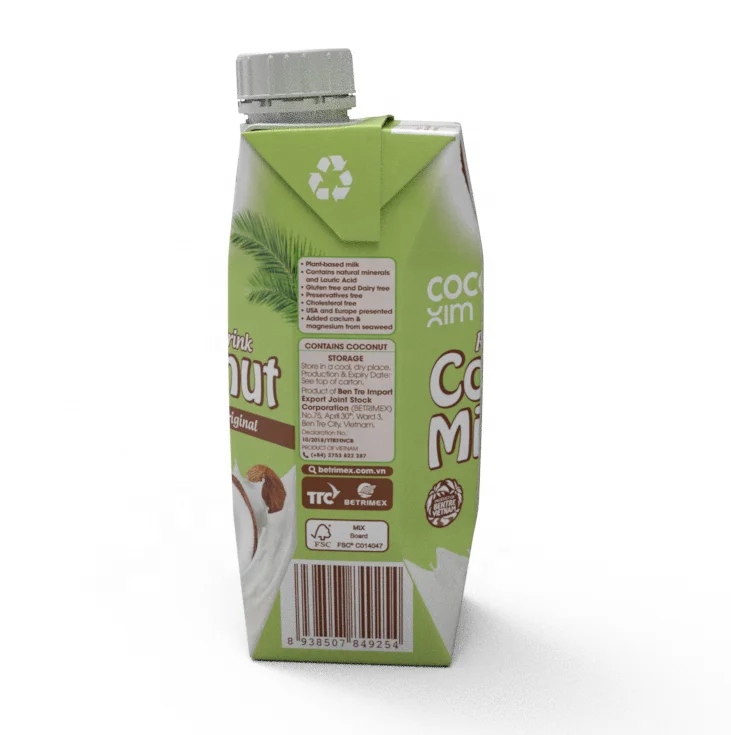 
ORGANIC COCONUT MILK DRINK - DAIRY FREE - READY TO DRINK - TETRA PAK 330ML - 1000ML - Whatsapp +84354669243 
