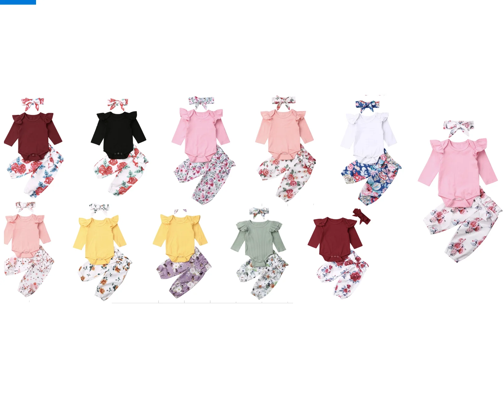 

NEW Hot Winter Newborn Baby Girl Floral Clothes Jumpsuit Romper Pants Outfits
