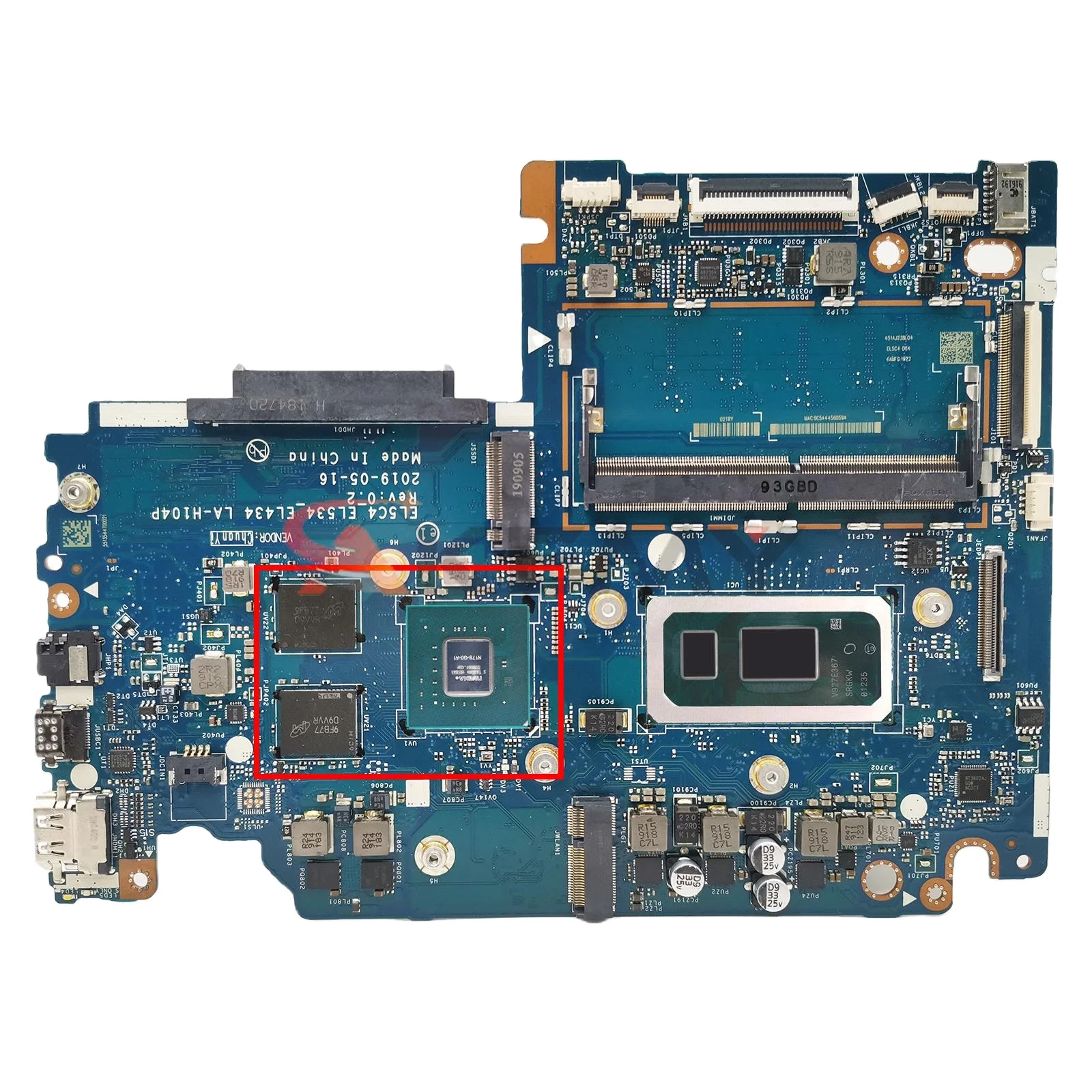 

For Lenovo S340-14IML S340-15IML C340-15IML Laptop Motherboard.With I5-10210U/I7-10510U CPU and 4GB RAM.MX230 2G GPU.LA-H104P