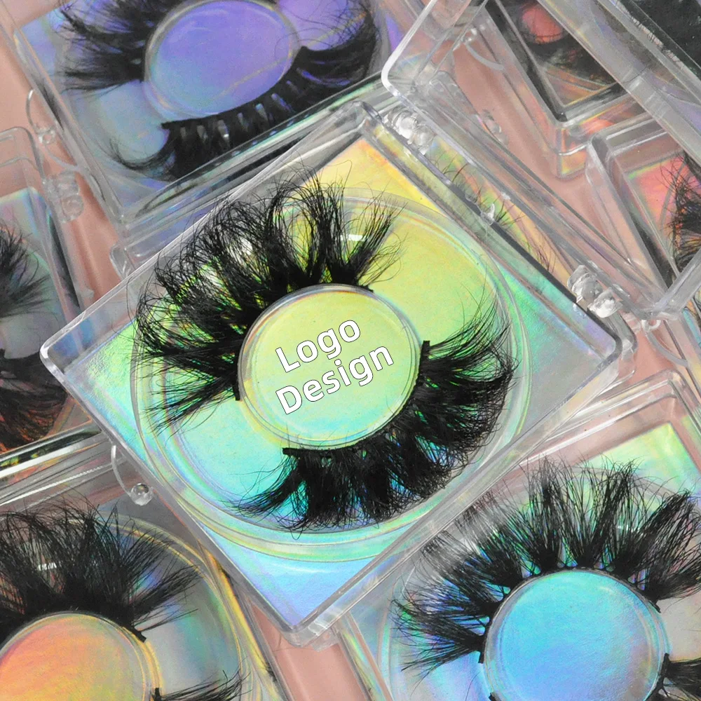 

wholesale bulk cruelty free mink lash vendor 100% real 3d 25 mm 25mm mink lashses with packaging, Natural black mink eyelashes