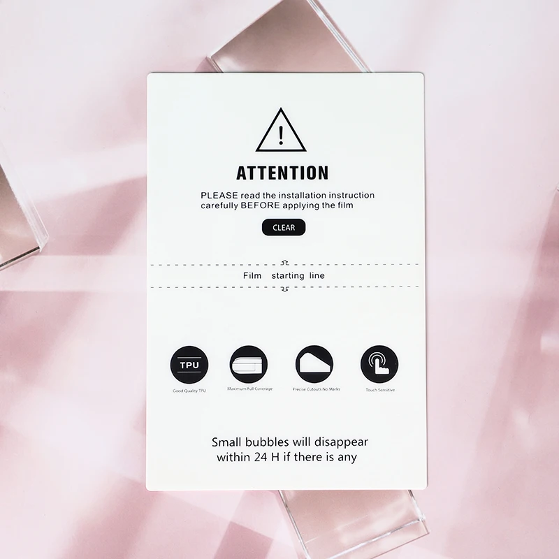 

High Sensitivity Hydrogel Protective Film For Phone Transparent Soft Tpu Screen Protectors [Full Coverage] [Clear HD]