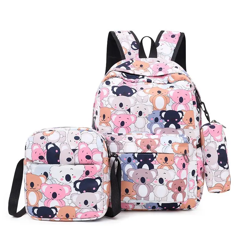 

School Backpacks for Teen Girls Boys Lightweight Backpack Cute Teen Bookpacks Set Bookbags+Tote Bag+Pencil Case 3 in 1