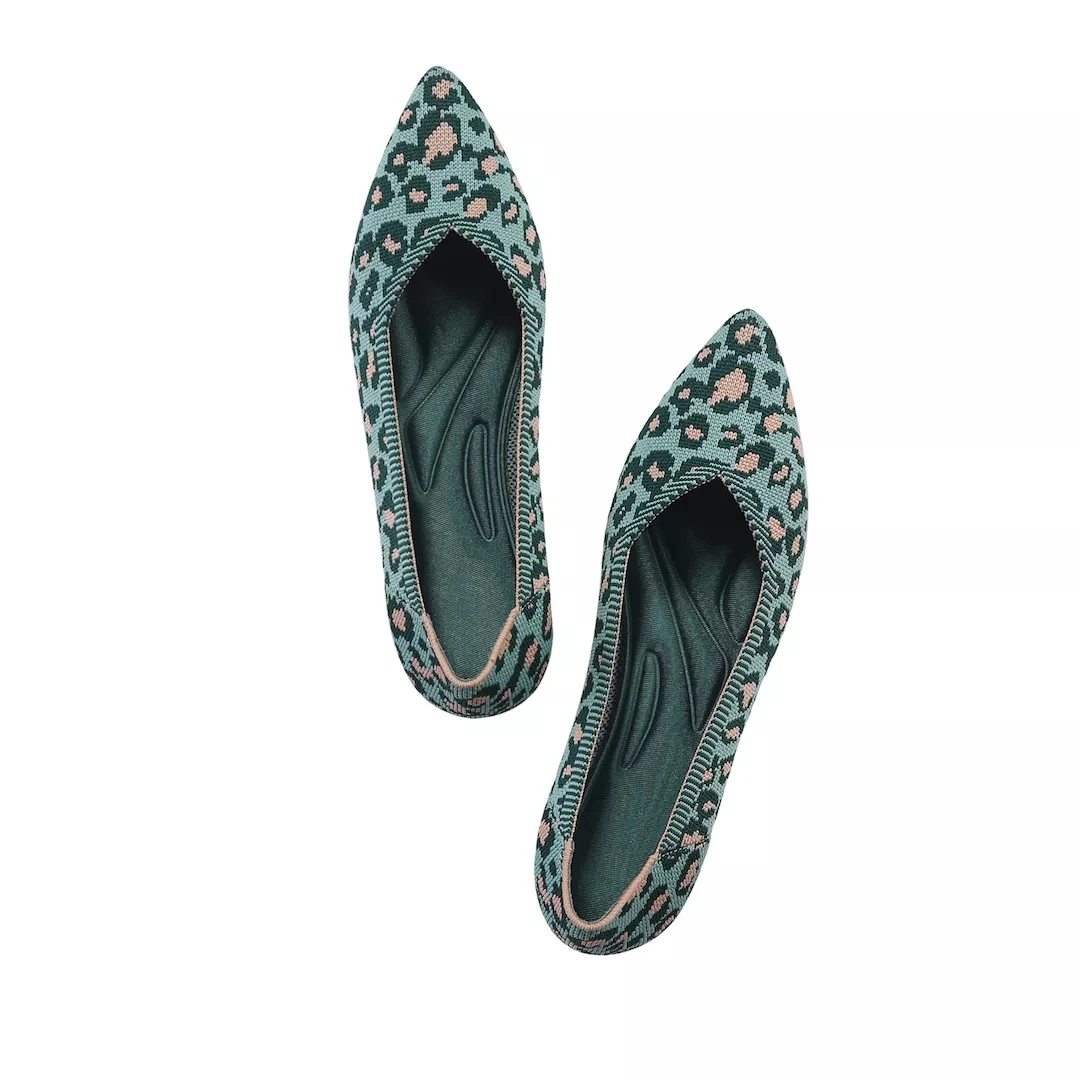 

Fashion Trend Daily Used Flying Knitting Casual Ladies Flat Pointed Shoes, Picture