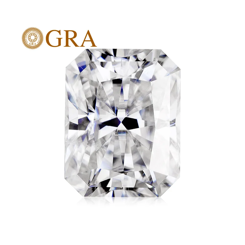 Wholesale Moissanite Supplier Luxury Jewelry Store Set Specialty Gemstone D VVS1 Loose Diamond Radiant Cut