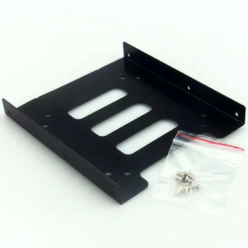 

Metal Single 2.5" HDD/SSD To 3.5" Tray Hard Disk Drive Bays Holder Metal Mounting Bracket, Black