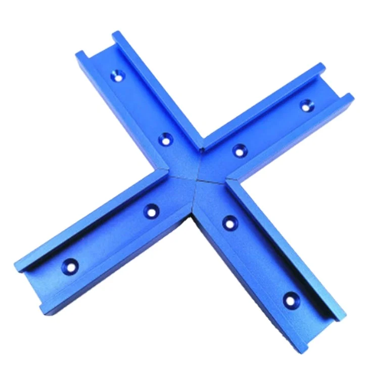 100mm 200mm Aluminum Woodworking Intersection Kit T Track Cross Connector for 30mm Router T Track