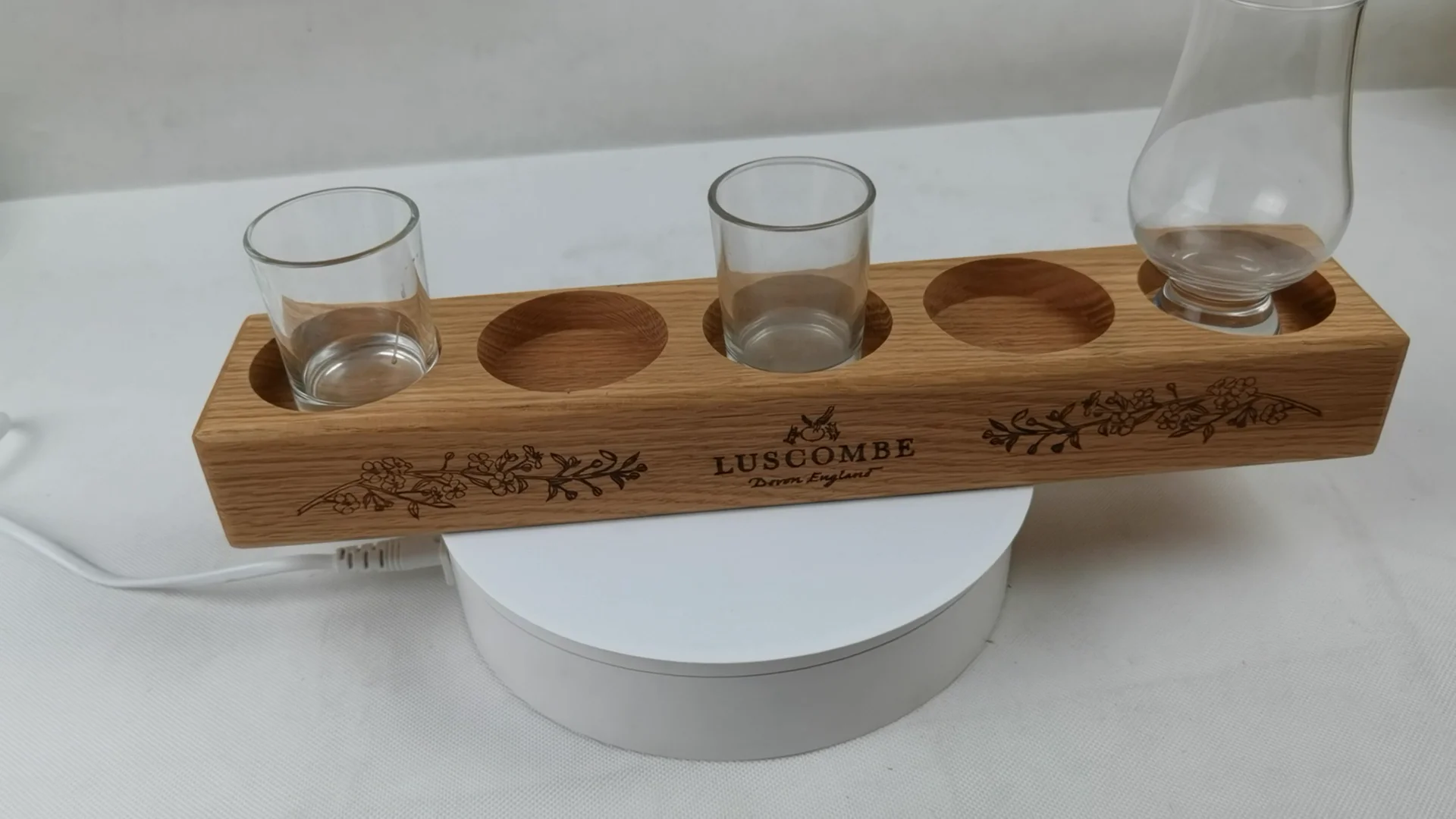 5 Holes Wine Glass Holder Tray Wooden Long Board Serving Tray For Wine