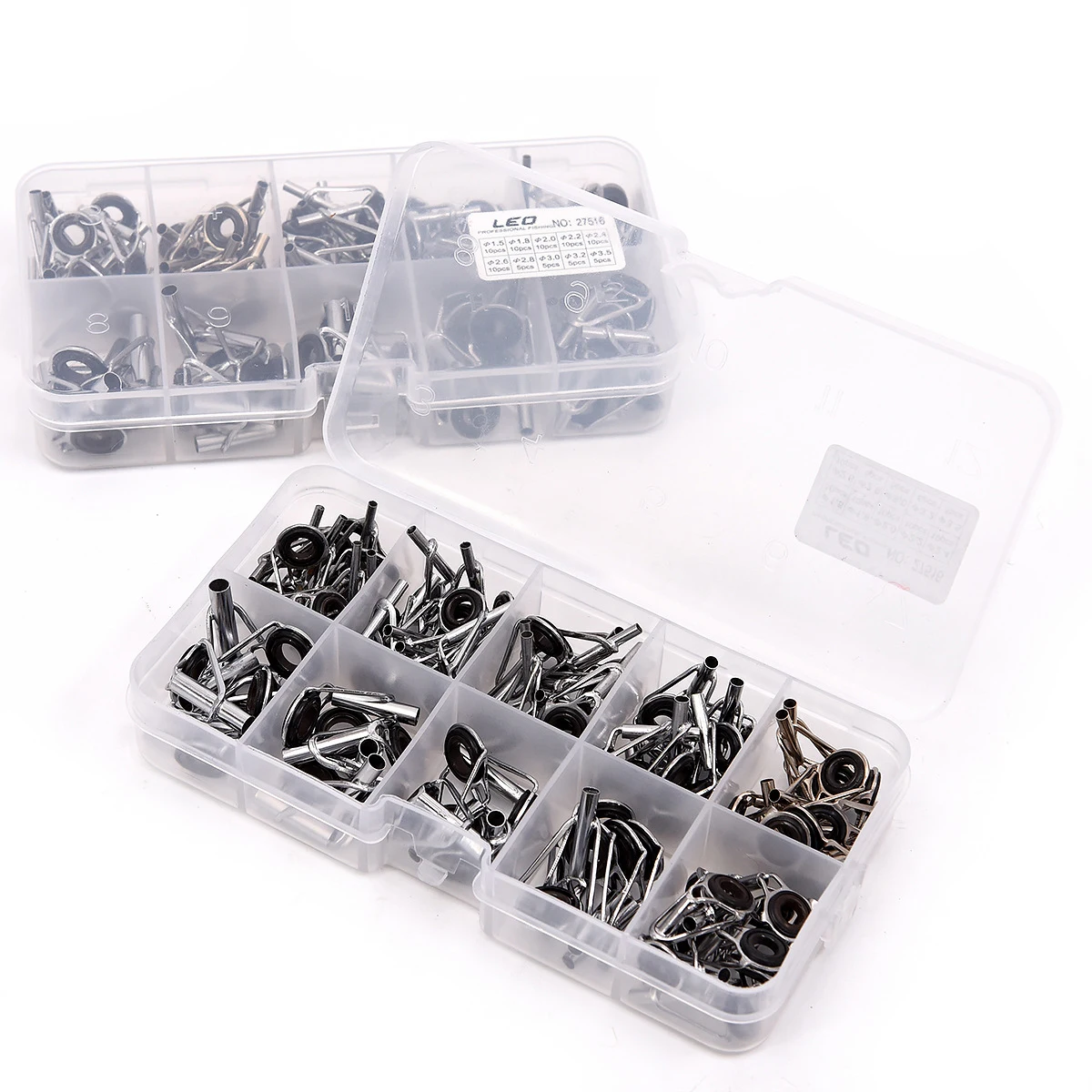 

DORISEA 27516 80pcs/box 1.5mm-3.5mm Black Fishing Rod Guides Rings Tip Tops Repair Kit Ceramic Ring