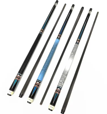 Premium Billiard 1/2-PC Carbon Fiber Shaft Maple Wood Pool Cue Uni Loc Fast Joint & Extension  58" 3 Colors Grip Billiard Cue