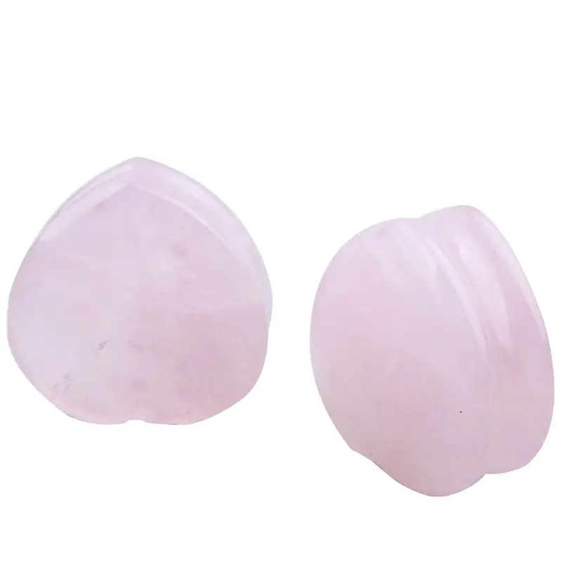 

10Pairs/Set Ear Expander Ear Piercing Peach Heart Pink Stone Ear Plugs Tunnels Gauges Expander Body Piercing Jewelry