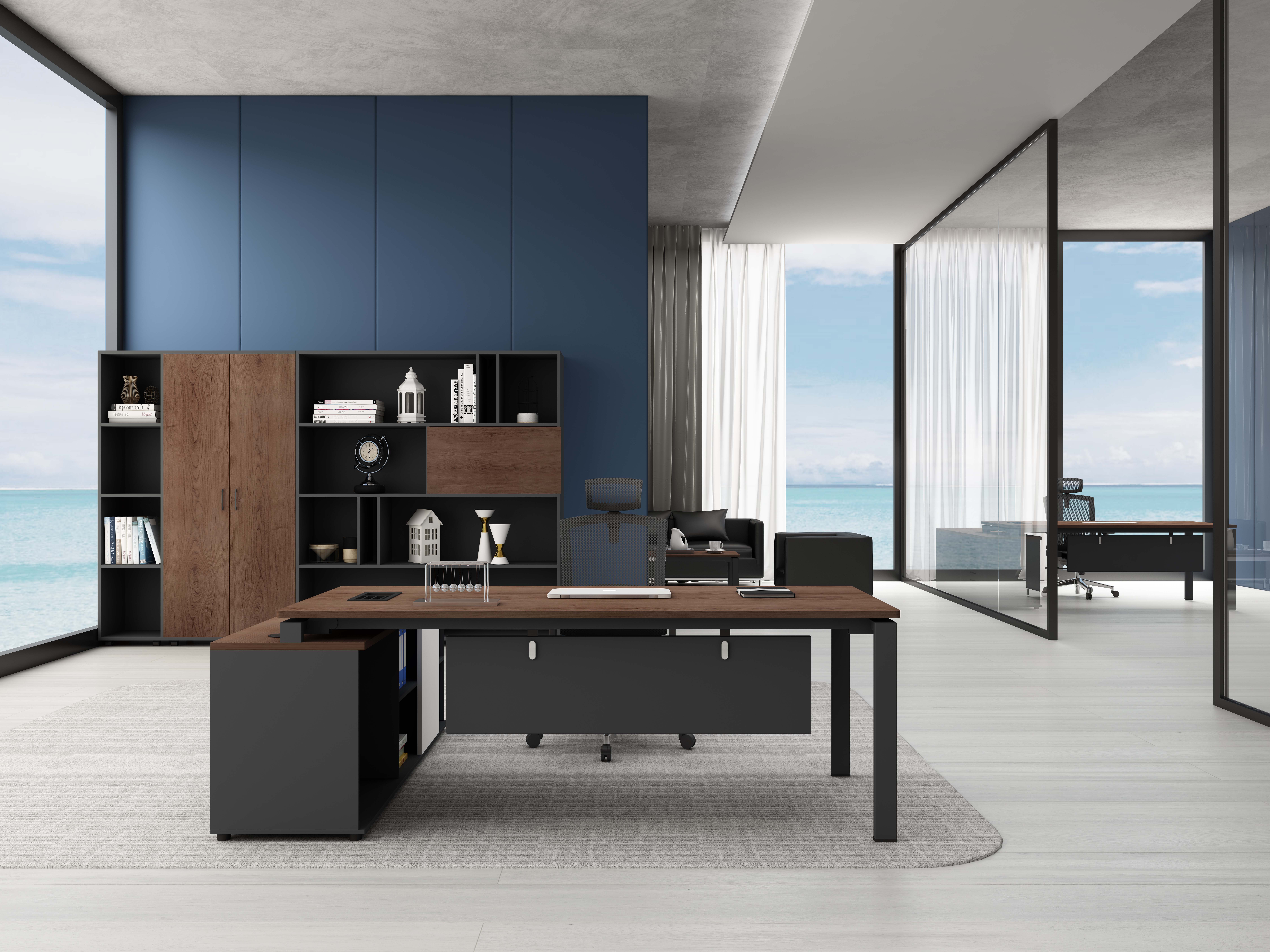 
Foshan Furniture L Shaped Top Unique European Table Office Desk 